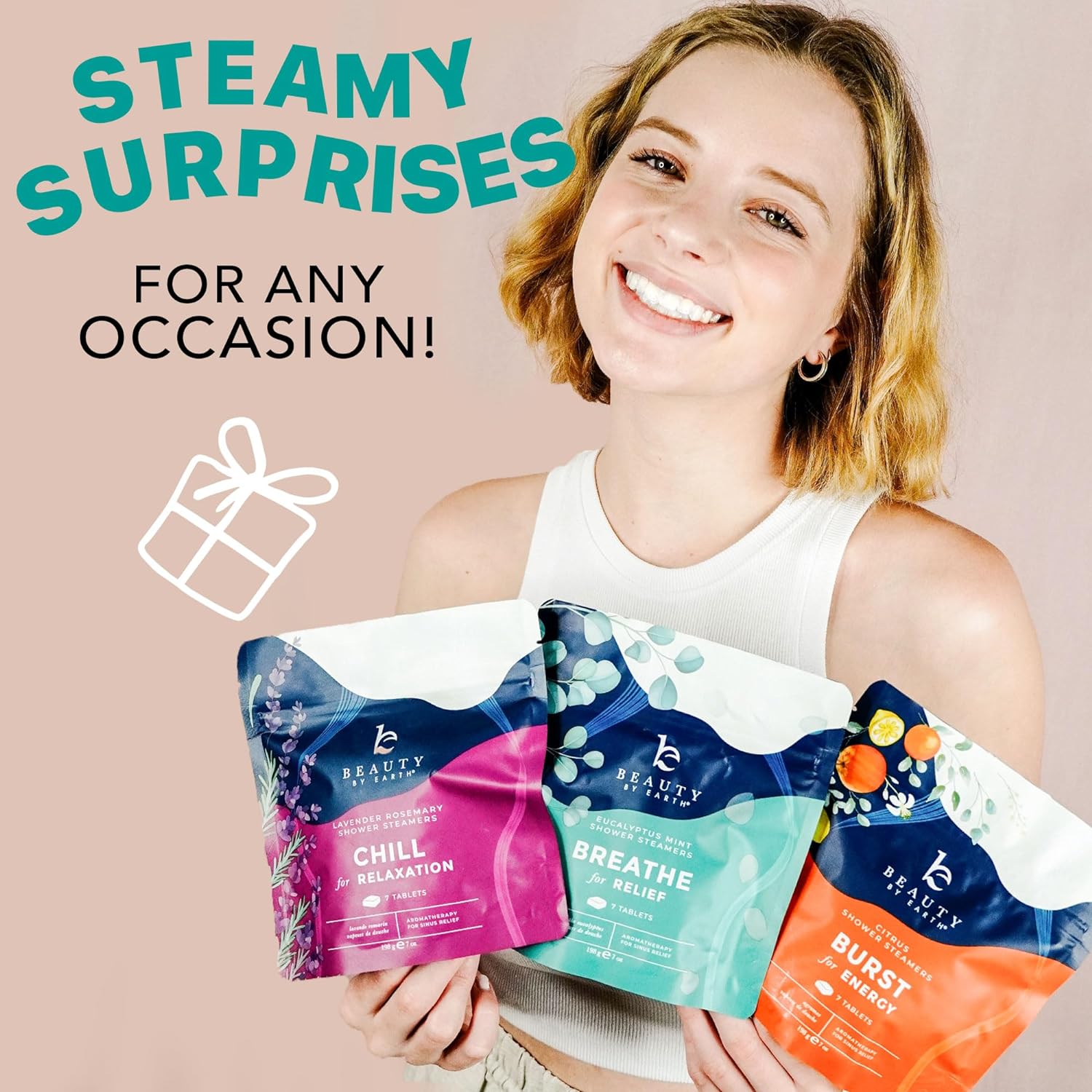 Shower Steamers Aromatherapy - USA Made with Natural Ingredients & Eucalyptus Essential Oil, Large Shower Bombs for Cold and Flu, Relaxation Spa Gifts for Women & Men, Unique Self Care Gifts