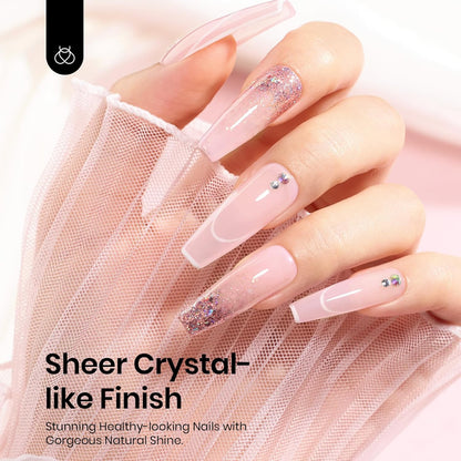 Beetles Neutral Gel Nail Polish 15ml Nude Pink Polish Set Pink Jelly Soak Off U V LED Nail Lamp Translucent Nail Art Gel