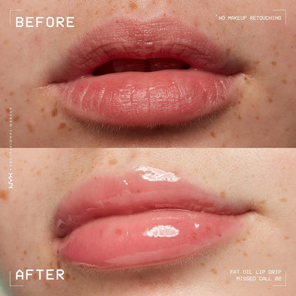 Fat Oil Lip Drip, Moisturizing, Shiny and Vegan Tinted Lip Gloss - Missed Call (Sheer Pink)