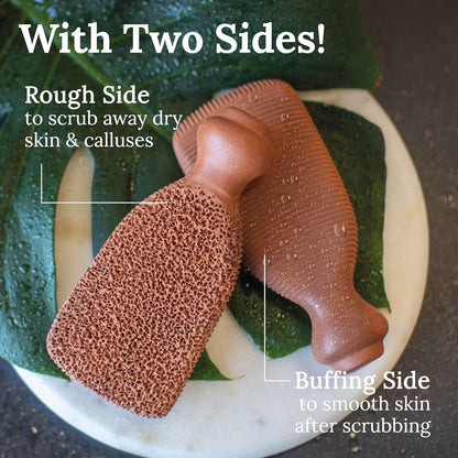 Pumice Stone for Feet Lasts 5+ Years Foot Exfoliator Scrubber Callus Remover Made of Natural Terra-Cotta