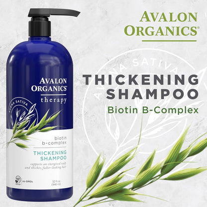 Therapy Biotin B-Complex Thickening Shampoo, for an Energized Scalp and Thicker, Fuller-Looking Hair, 32 Fluid Ounces