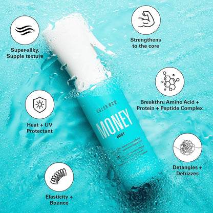 MONEY MIST – Luxe Leave-In Conditioning Treatment for Glossy, Expensive-Looking Hair | Moisturizes, Defrizzes & Detangles for Smooth, Silky Texture