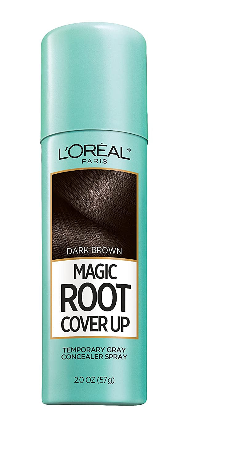 Root Cover up Temporary Gray Concealer Spray, Hair Color Spray with Filling & Thickening Coverage, Dark Brown, Packaging May Vary