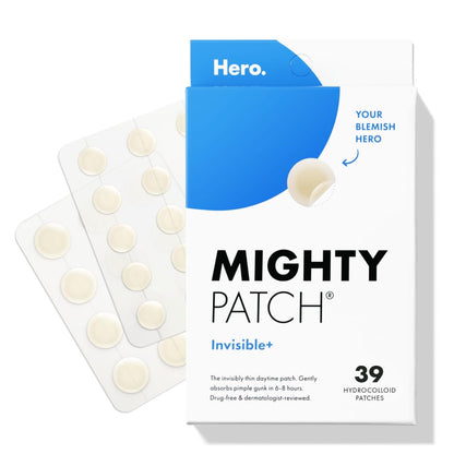 ™ Invisible+ Patch - Daytime Hydrocolloid Acne Pimple Patches for Covering Zits and Blemishes, Ultra Thin Spot Stickers for Face and Skin, Vegan-Friendly (39 Count)